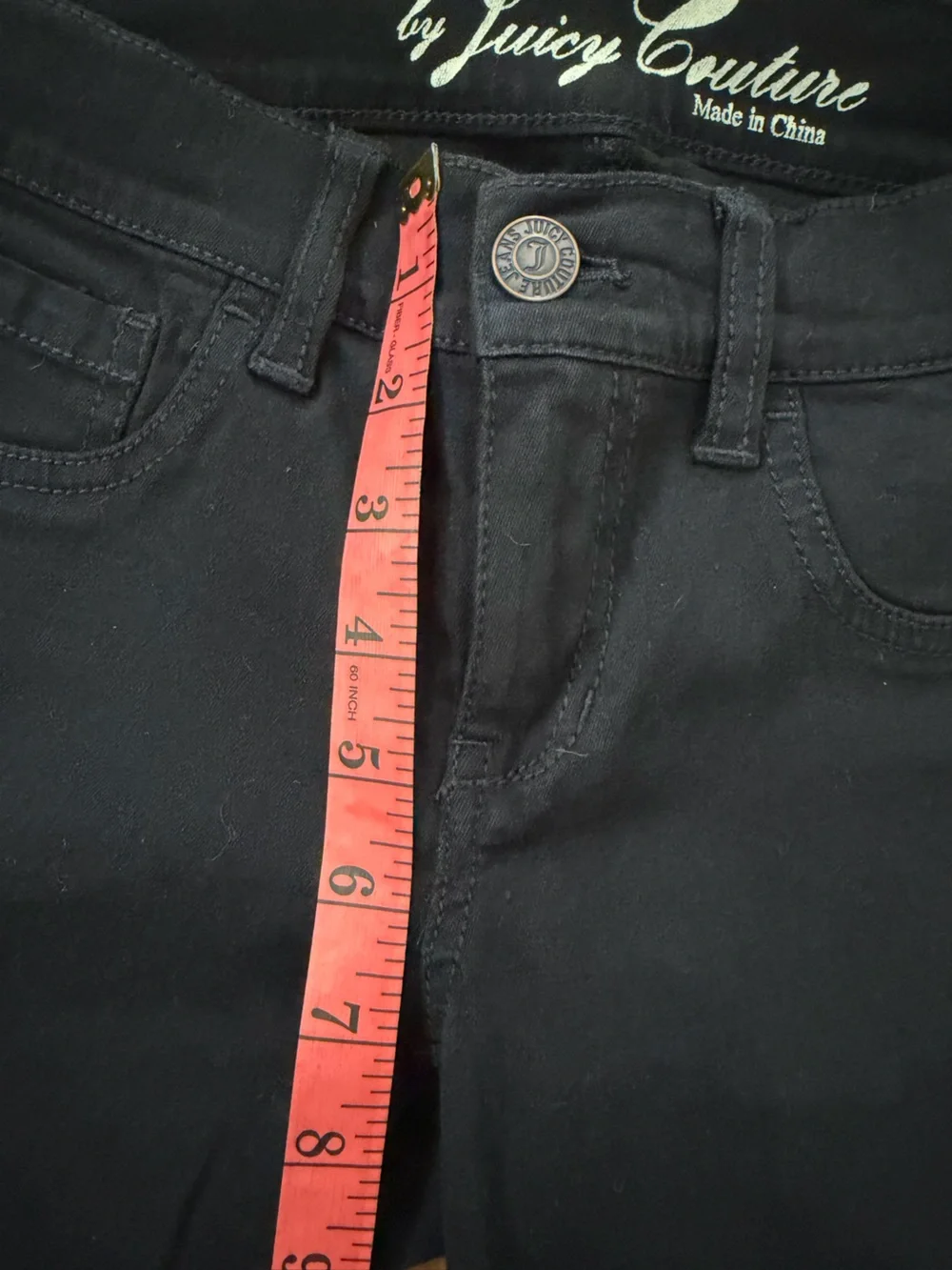 Juicy Couture Low Rise Black Skinny Jeans Brand New Vintage Y2K XS